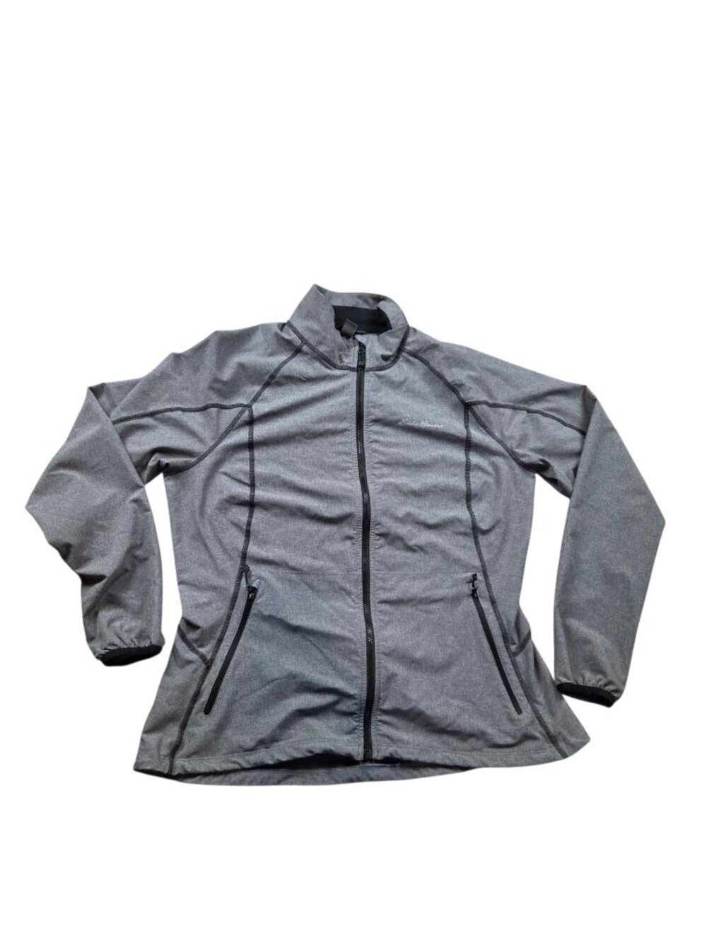 Eddie Bauer Jacket Womens Large Gray First Ascent Full Zip Outdoors Lightweight